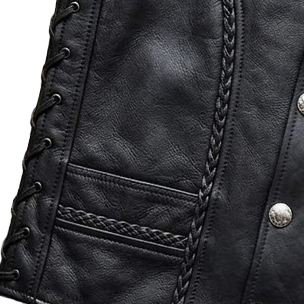 Wrangler - Men's Ultra Leather Motorcycle Vest