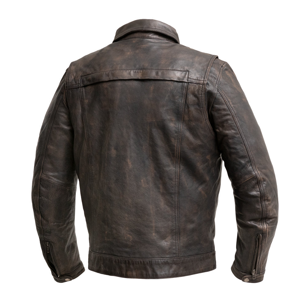 Villain Men's Motorcycle Leather Jacket Men's Leather Jacket First Manufacturing Company   