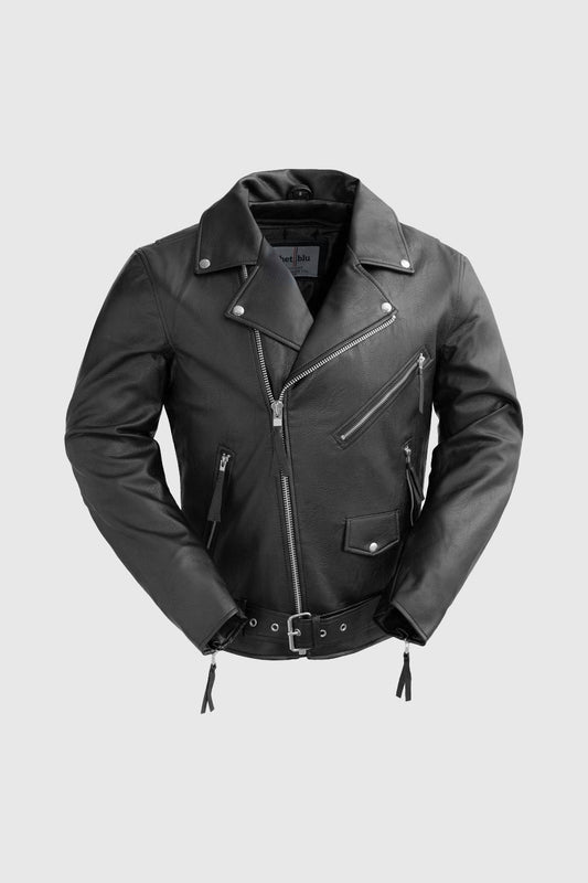 Broc Mens Vegan Faux Jacket Men's Vegan Faux Leather jacket Whet Blu NYC S  