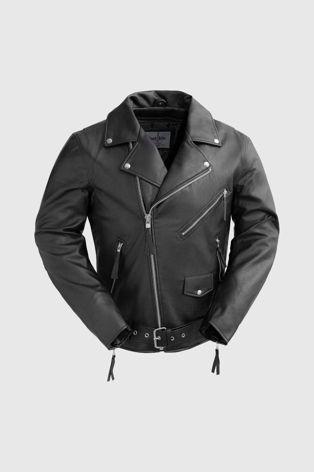 Broc Men's Vegan Faux Jacket (POS) Men's Vegan Faux Leather jacket Whet Blu NYC S  