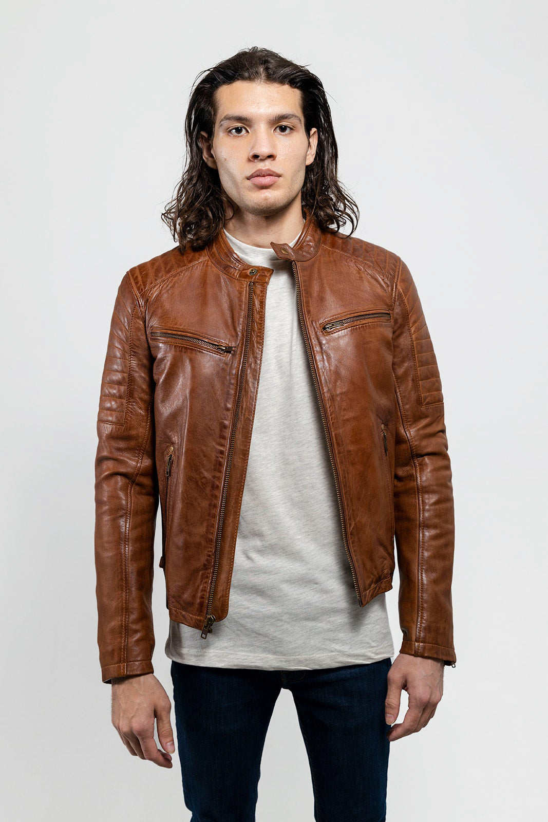 Zack Men's Fashion Leather Jacket (POS) Men's Leather Jacket Whet Blu NYC   