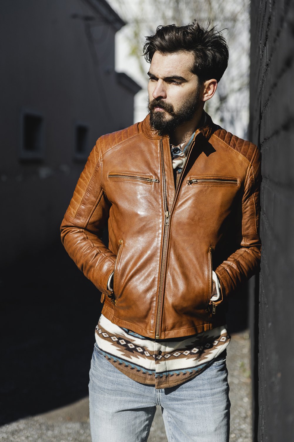 Zack Men's Fashion Leather Jacket (POS) Men's Leather Jacket Whet Blu NYC   
