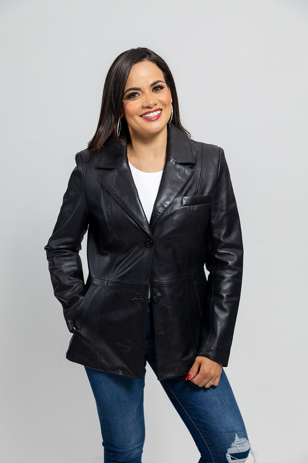 Dahlia Women's Fashion Leather Jacket (POS) Women's Leather Jacket Whet Blu NYC   