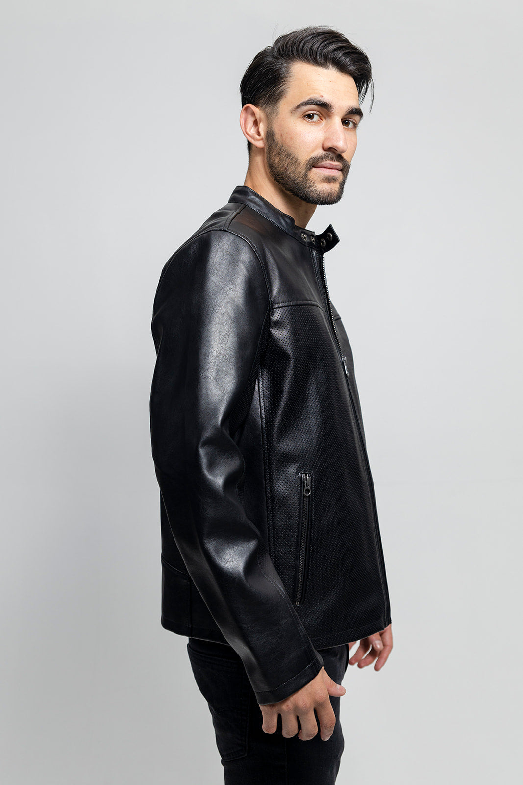 Oliver Mens Vegan Faux Leather Jacket (POS) Men's Vegan Faux Leather jacket Whet Blu NYC   