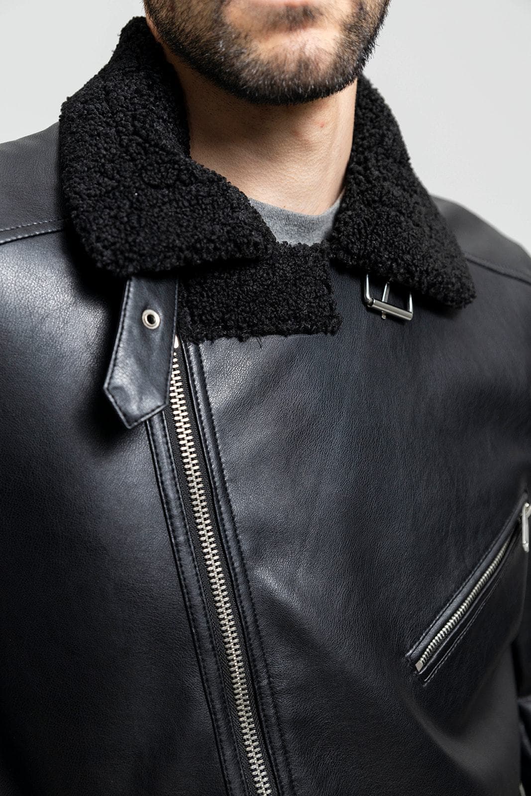 Aiden Men's Vegan Faux Leather Jacket (POS) Men's Fashion Jacket Whet Blu NYC   