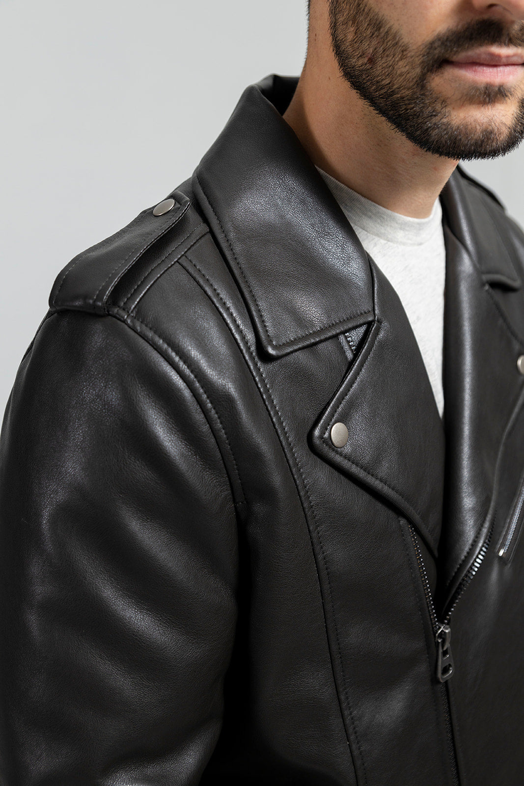 Nash Men's Vegan Faux Leather Jacket Olive (POS) Men's Vegan Faux Leather jacket Whet Blu NYC   