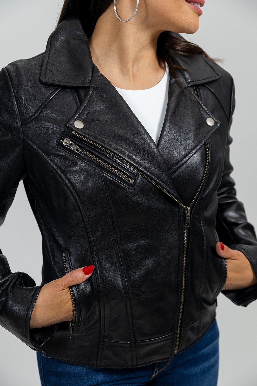 Betsy Womens Fashion Leather Jacket black Women's Leather Jacket Whet Blu NYC   