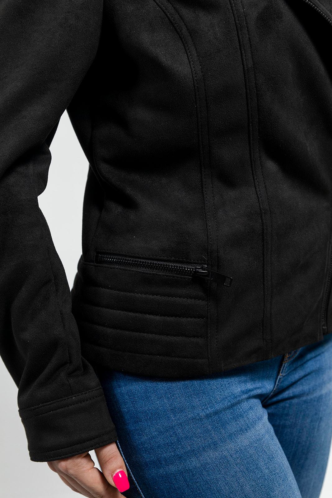 Molly Women's Vegan Faux Suede Jacket Black (POS) Women's Vegan Leather Jacket Whet Blu NYC   