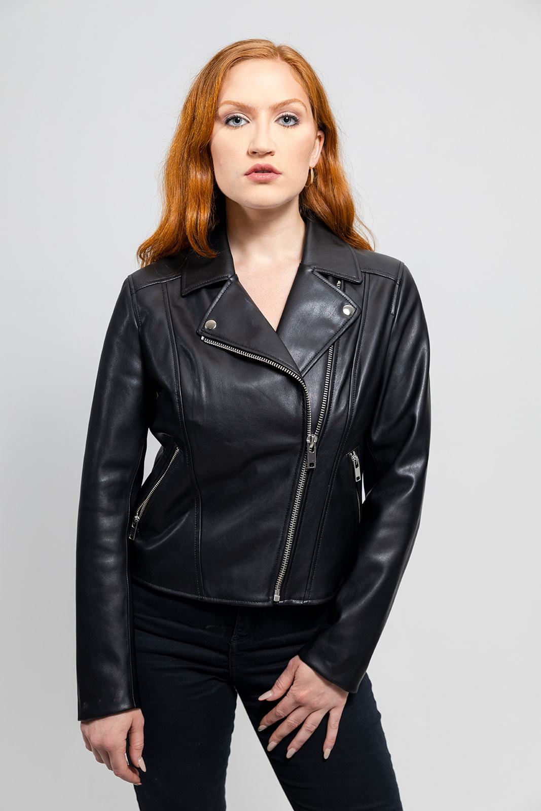 Demi Women's Vegan Faux Leather Jacket (POS) Women's Fashion Leather Jacket Whet Blu NYC   