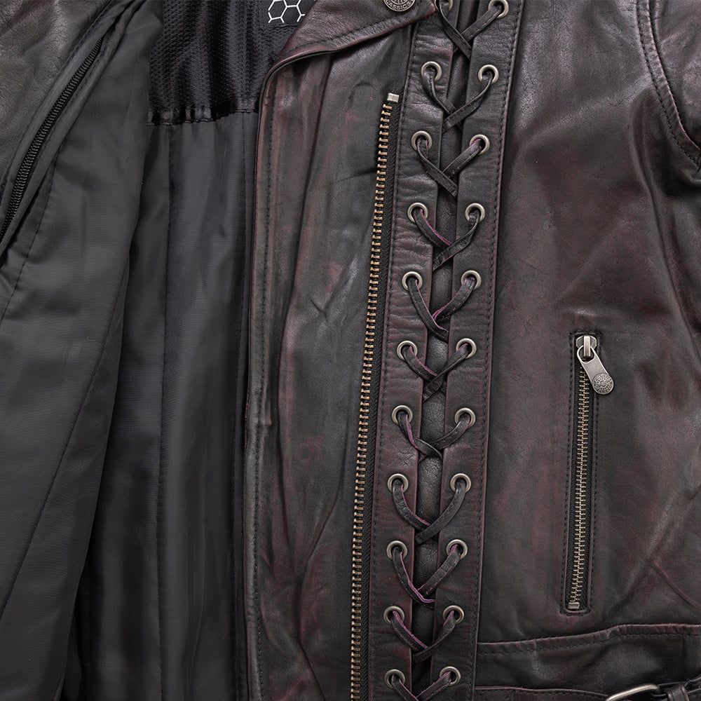 Christena Fleece Lined Zip Up Brown Leather Jacket – Boston Harbour