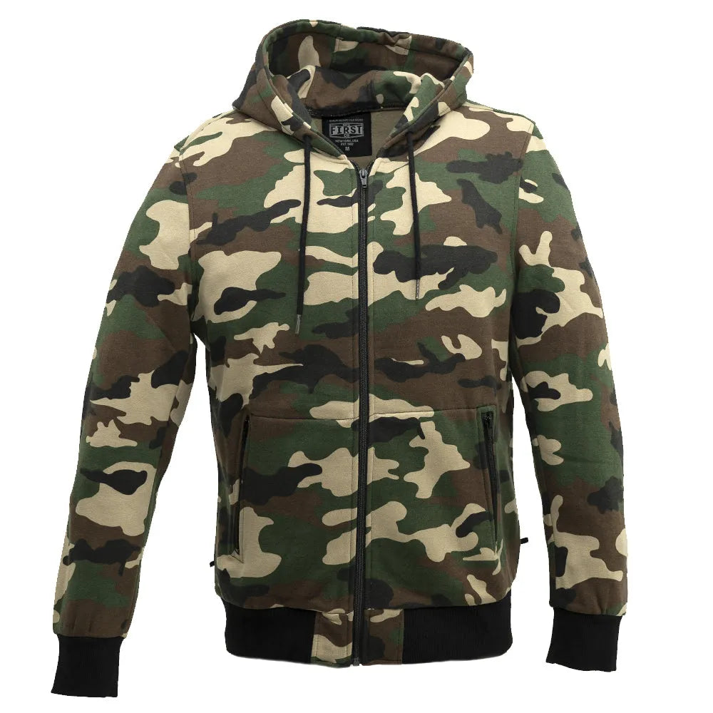 Zip-Up Hoodie Men's Hoodie First Manufacturing Company S Camo 