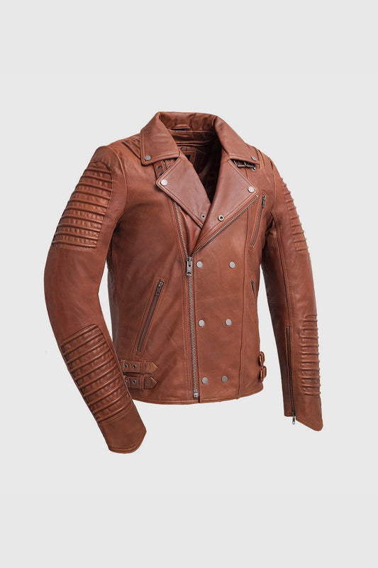 Brooklyn Men's Lambskin Leather Jacket Red Ford (POS) Men's Motorcycle style Jacket Whet Blu NYC S Red Ford 