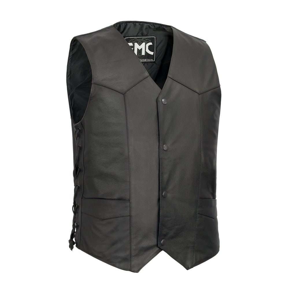 Carbine Men's Western Style Leather Motorcycle Vest Men's Leather Vest First Manufacturing Company S  