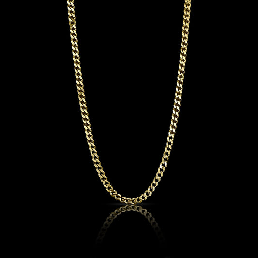 Gold Diamond Cut Curb Chain