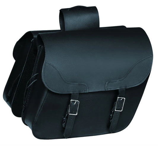 14.5" x 13" x 6.5- Leather Saddle Bag