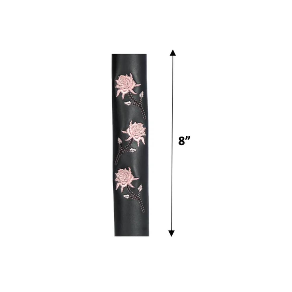 Hair Accessory Adorned with embroidered pink roses
