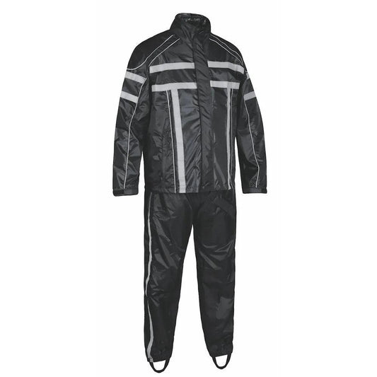 2714.00 - Men’s Black Textile Biker Rain Suit