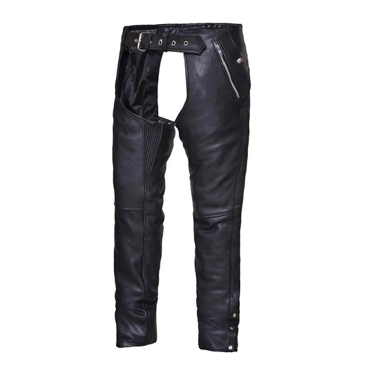 7145.K - Unisex Premium Leather 4-Pocket Chaps with Spandex