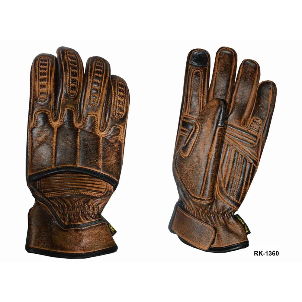 Mens Brown Full Finger Gloves
