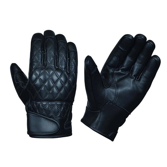 Mens Full Finger Diamond Stitched Gloves