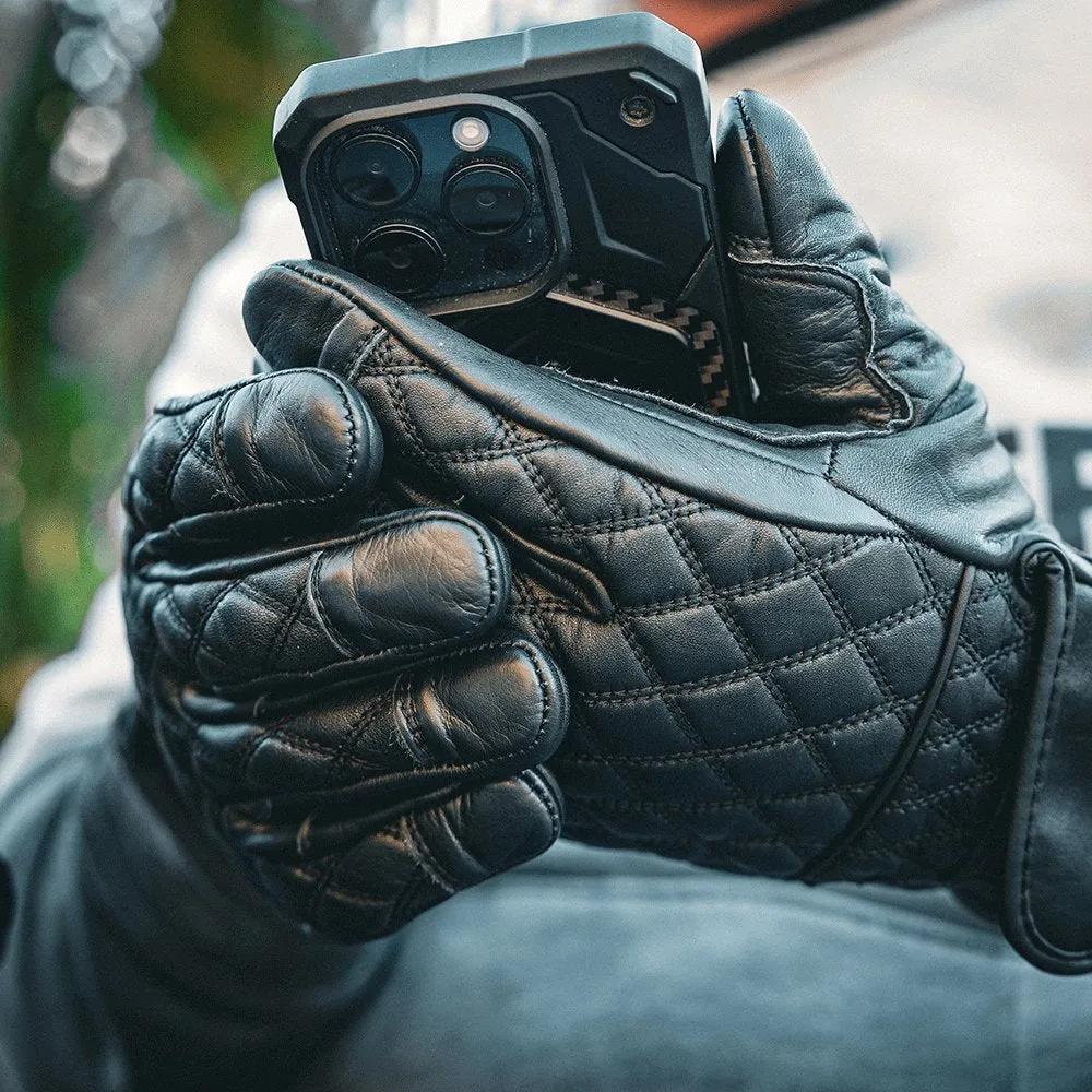 Mens Full Finger Diamond Stitched Gloves