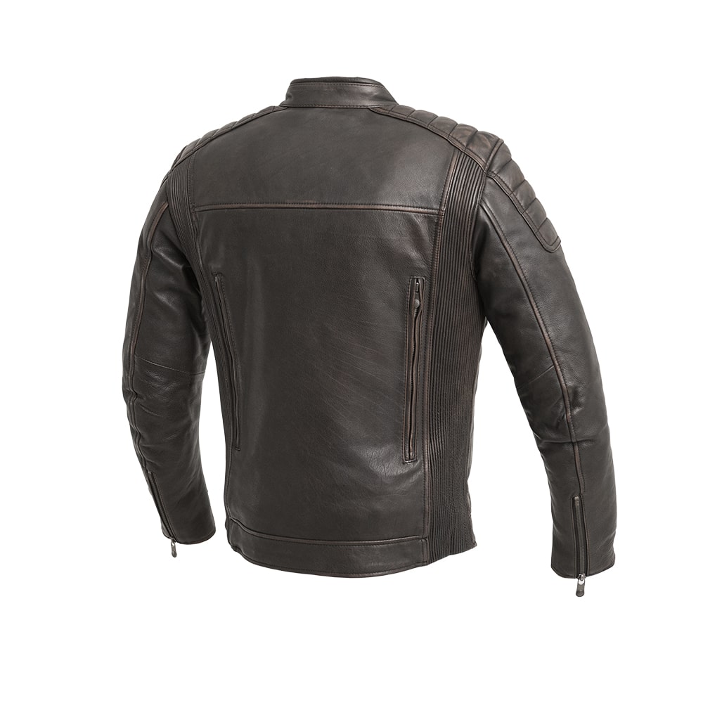 Crusader Men's Motorcycle Leather Jacket Men's Leather Jacket First Manufacturing Company   