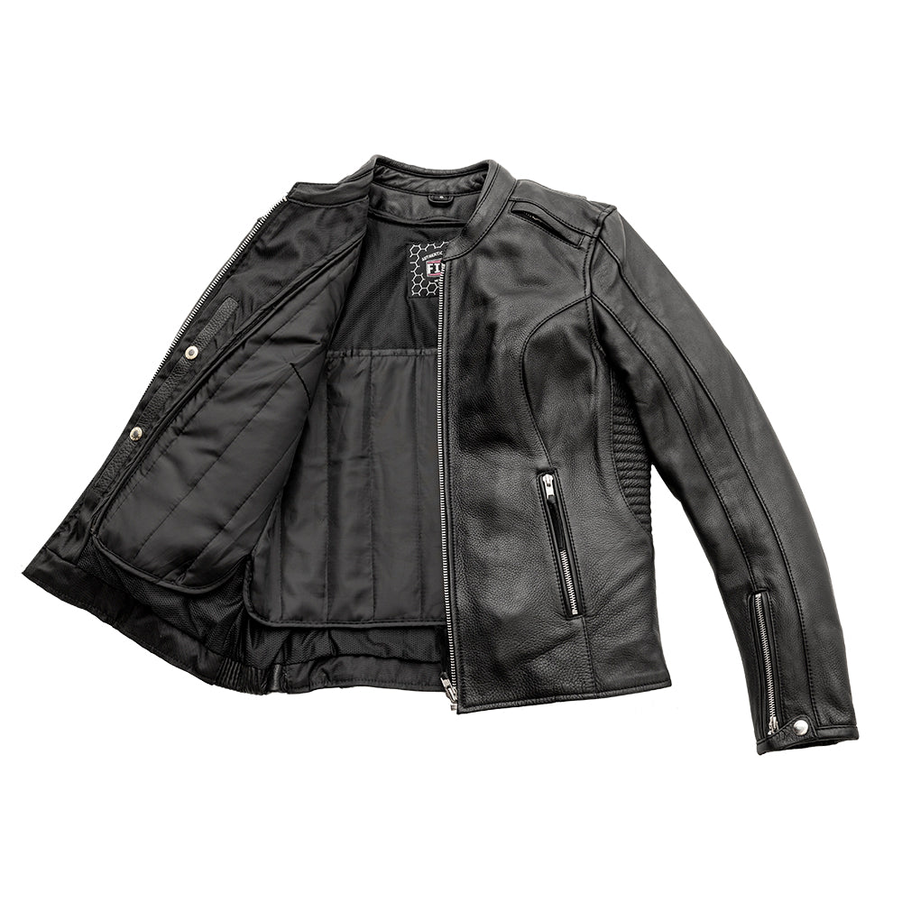 Cyclone - Women's Motorcycle Leather Jacket Women's Leather Jacket First Manufacturing Company   