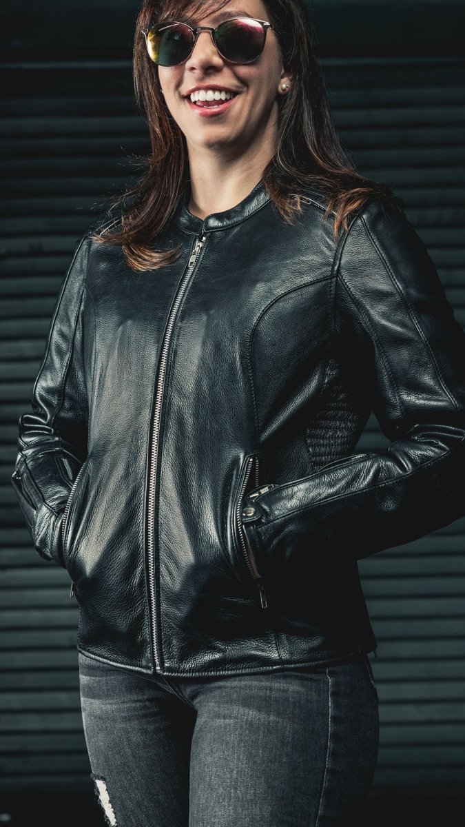 Cyclone - Women's Motorcycle Leather Jacket Women's Leather Jacket First Manufacturing Company   