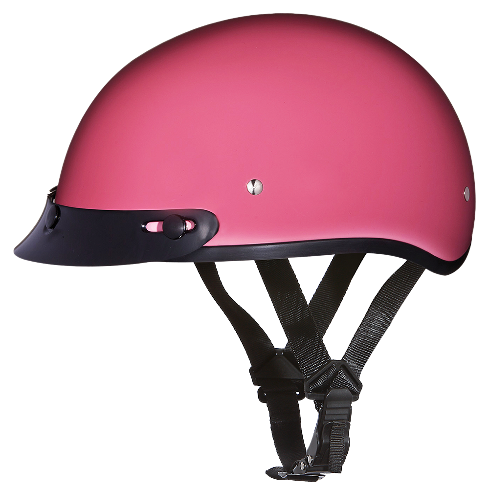 D.O.T. Daytona Skull Cap- Hi-Gloss Pink M