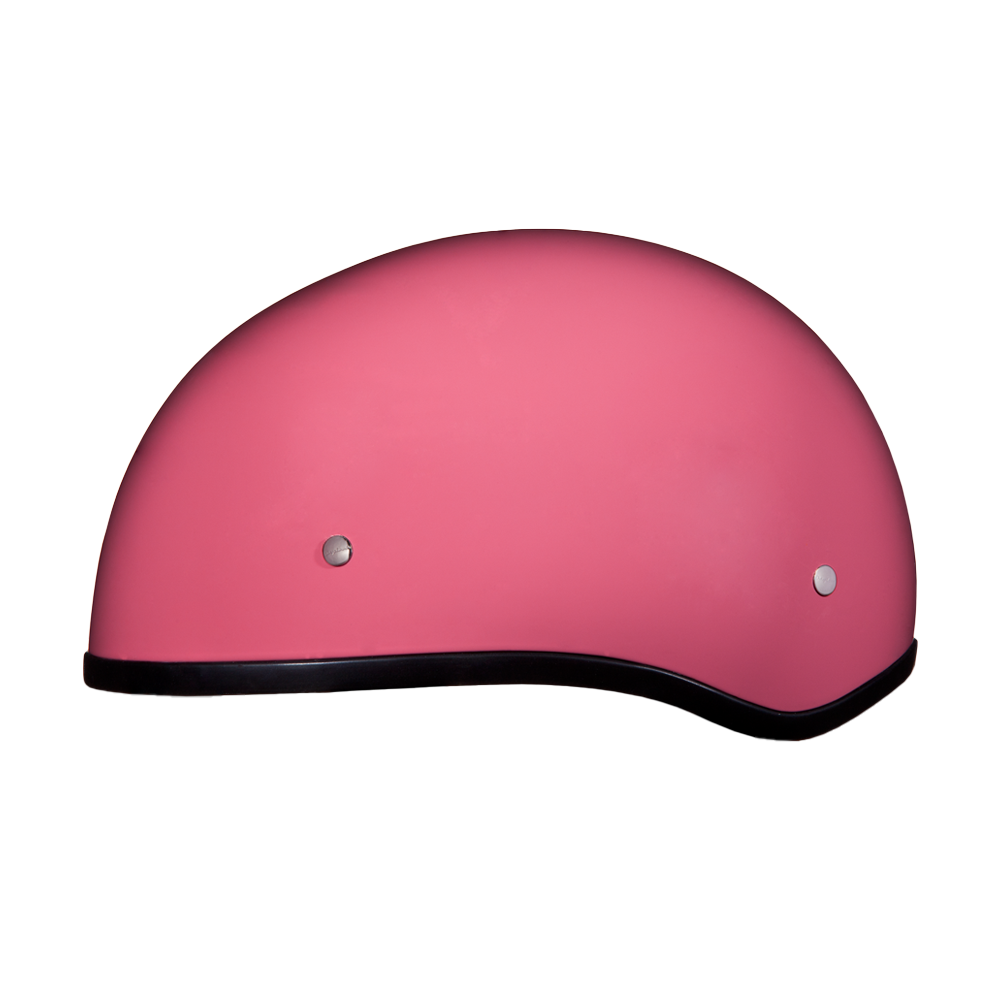 DOT Approved Daytona Skull Cap Half Shell Motorcycle Helmet - Beanie Style for Motorcycles, Cruisers, Scooters, and Mopeds W/O Visor- Hi-Gloss Pink