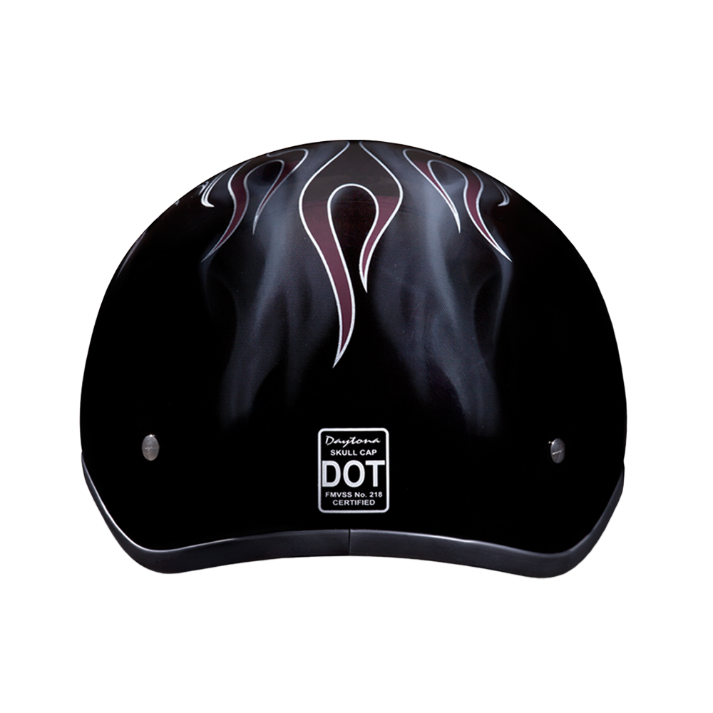DOT Approved Daytona Motorcycle Half Face Helmet - Skull Cap Graphics for Men & Women, Scooters, ATVs, UTVs & Choppers - W/ Cross Bones