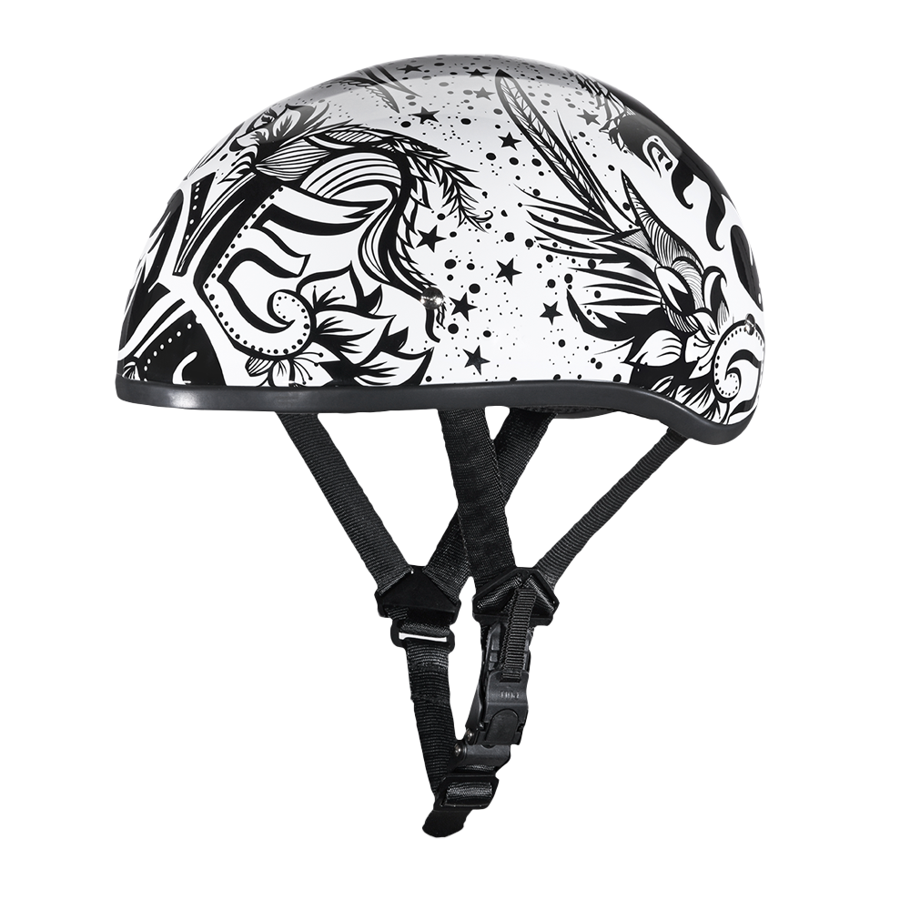 Daytona Skull Cap Lovesee Motorcycle Helmet, 2XL Daytona Skull Cap Lovesee Motorcycle Helmet, 2XL