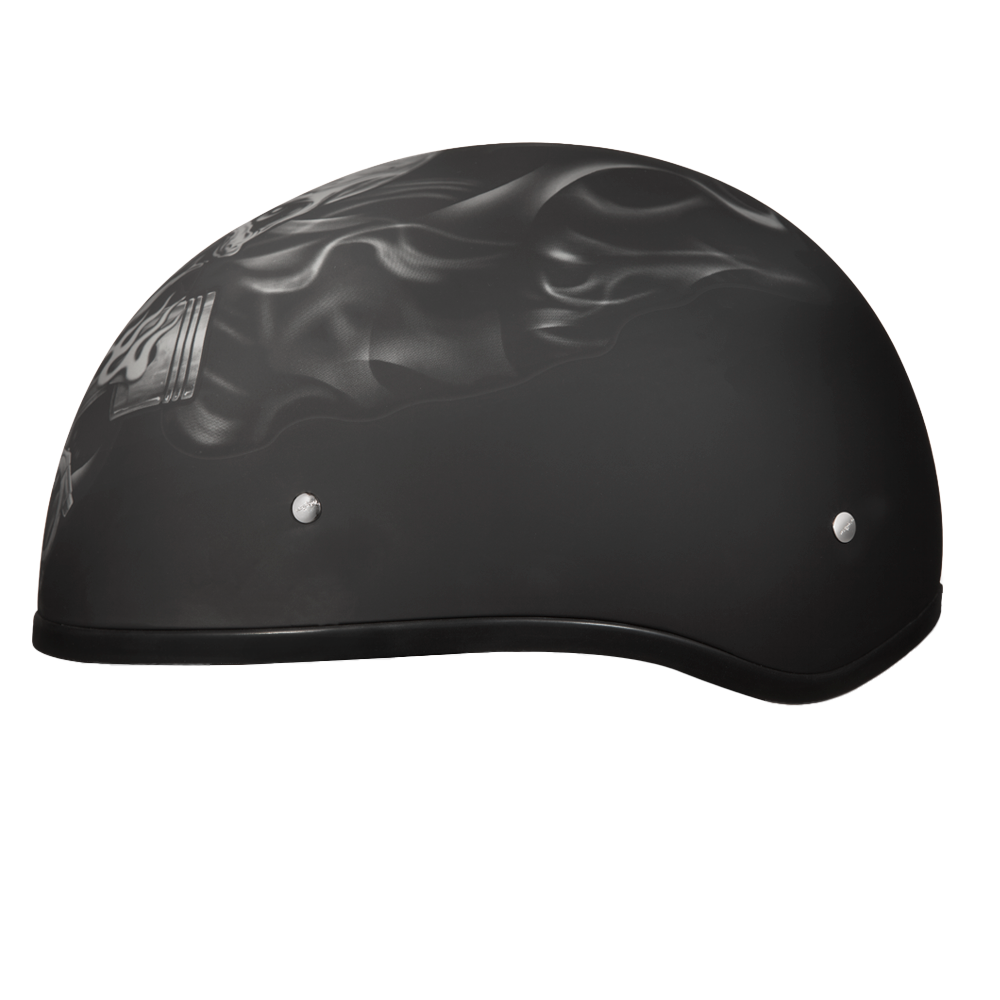 daytona helmets motorcycle half helmet Daytona Skull Cap Pistons Skull Half Helmet, XS
