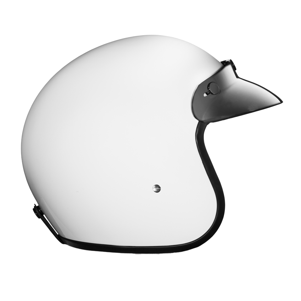 gloss white finish motorcycle helmet Daytona Glide Modular and a reinforced strap retention system TOR T-59 Half Shell Motorcycle