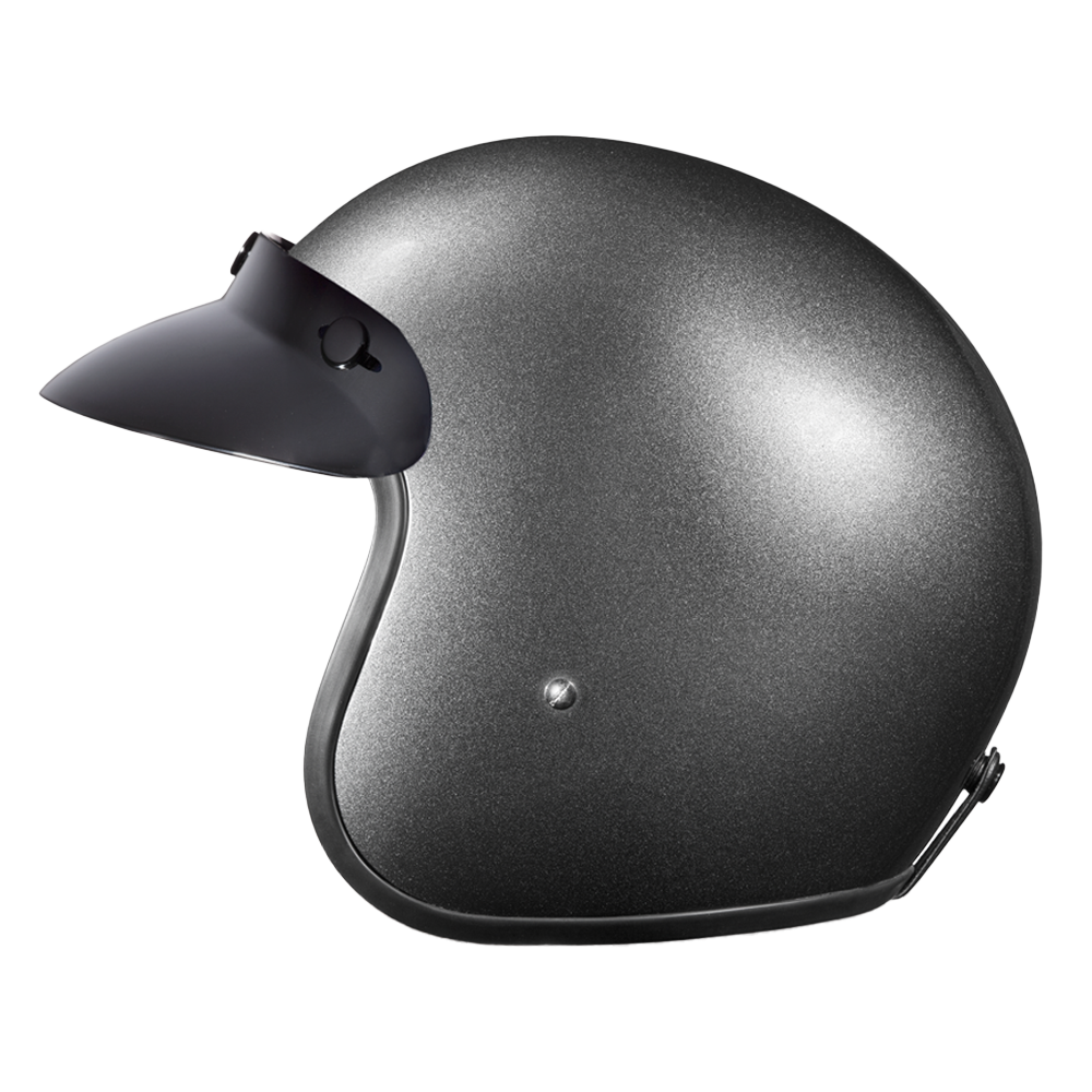 D.O.T. Daytona Cruiser- Gun Metal Grey Metallic – Extreme Biker Leather