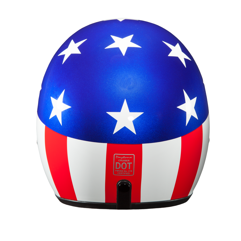 capt america motorcycle helmets VX38 MX Adult Captain American / Gloss release lever allows you to unbuckle with just 1 finger Captain America Motorcycle Helmet Daytona