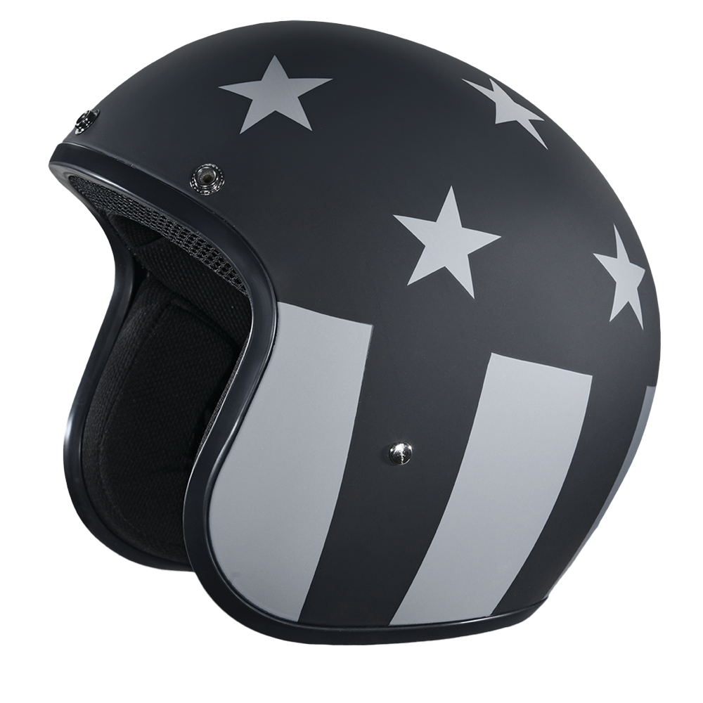Daytona Cruiser Open Face Motorcycle Helmet - Visor & Graphics - Captain America Stealth