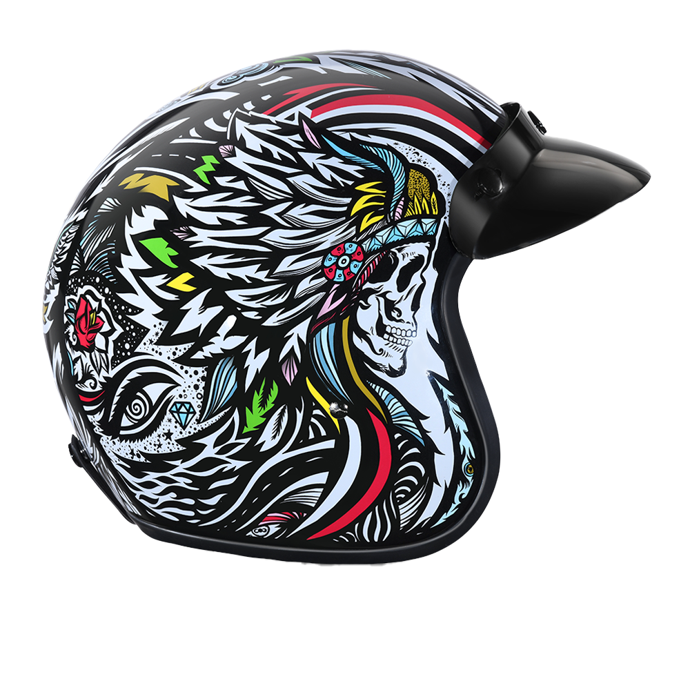 custom women's motorcycle helmets Daytona Cruiser Tribal Motorcycle Helmet, M