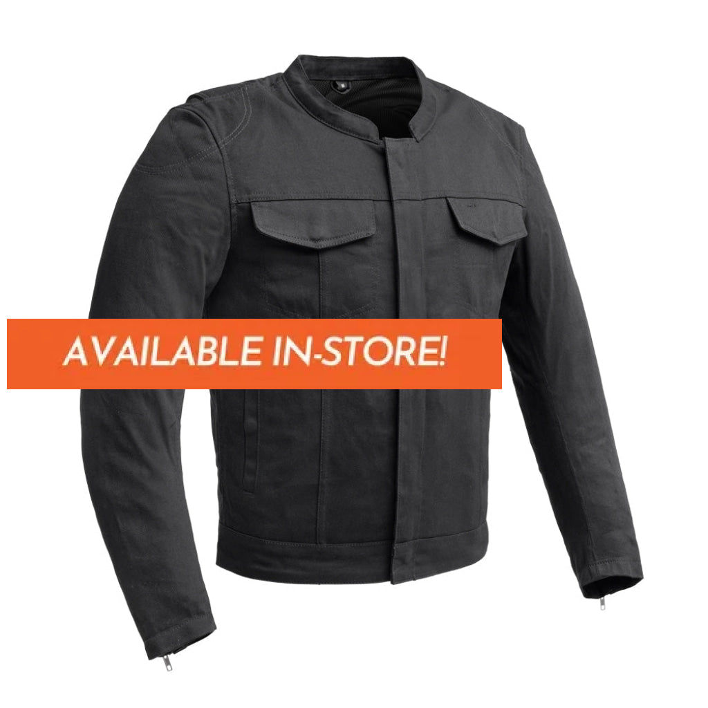 Desperado Men's Motorcycle Twill Jacket Men's Twill Jacket First Manufacturing Company Black S 