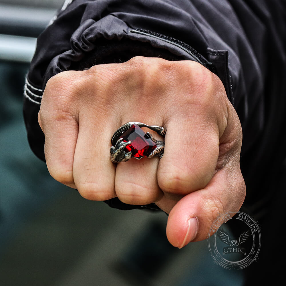 Dragon's Treasure Stainless Steel Ring – Extreme Biker Leather