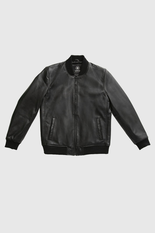 Dravis Men's Leather Bomber Jacket (POS) Men's New Zealand Lambskin Jacket Whet Blu NYC S Black 