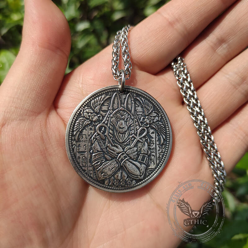 Egyptian God Of Death Anubis Hobo Nickel Pendant – Extreme Biker Leather