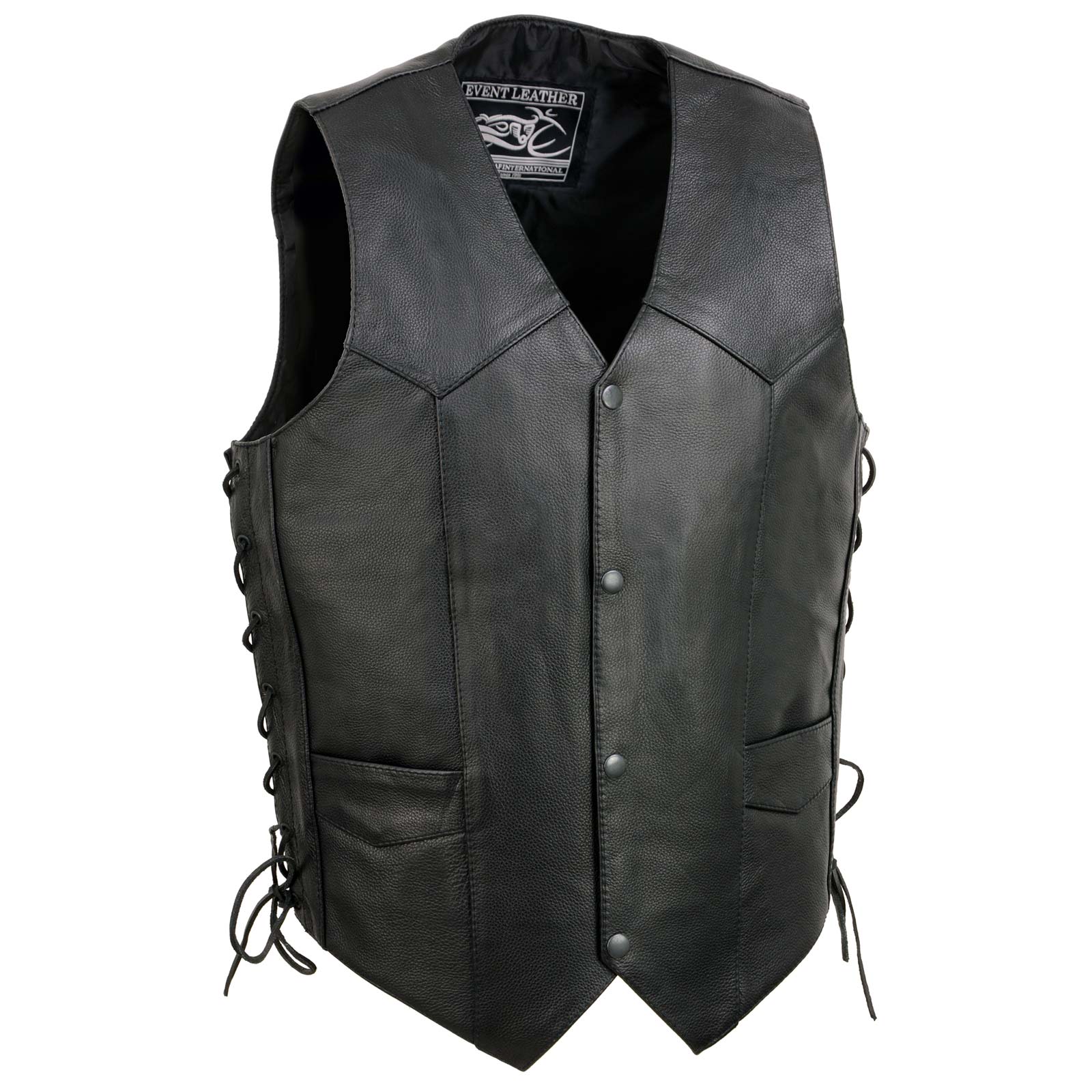 Event Leather's ELM3900 Men's 100% Genuine Motorcycle Leather Vest