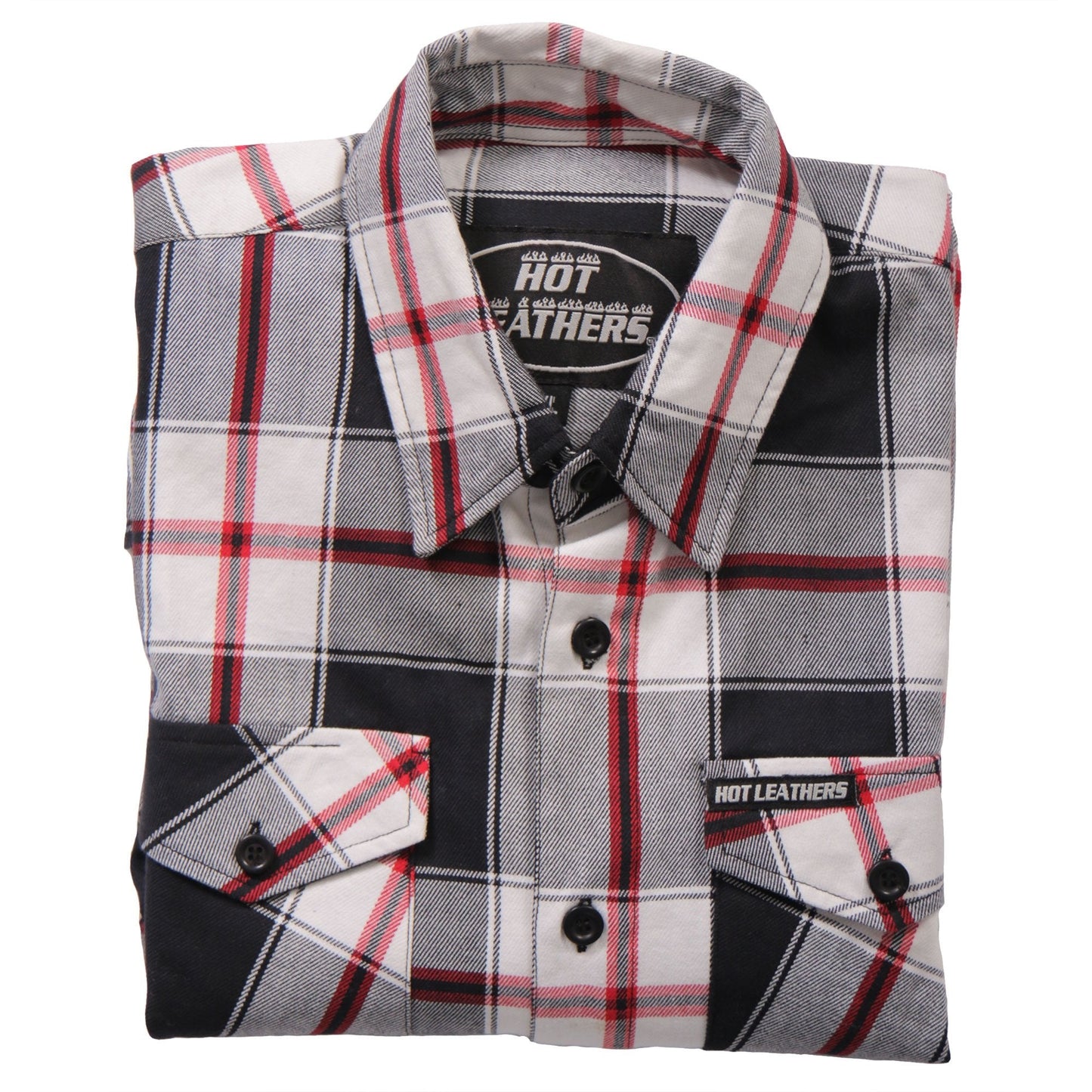 Hot Leathers Men's 'Chrome Riot' Mult/Color Cotton Flannel Shirt - Button Front - Riding/Casual/ Work Wear - FLM2003
