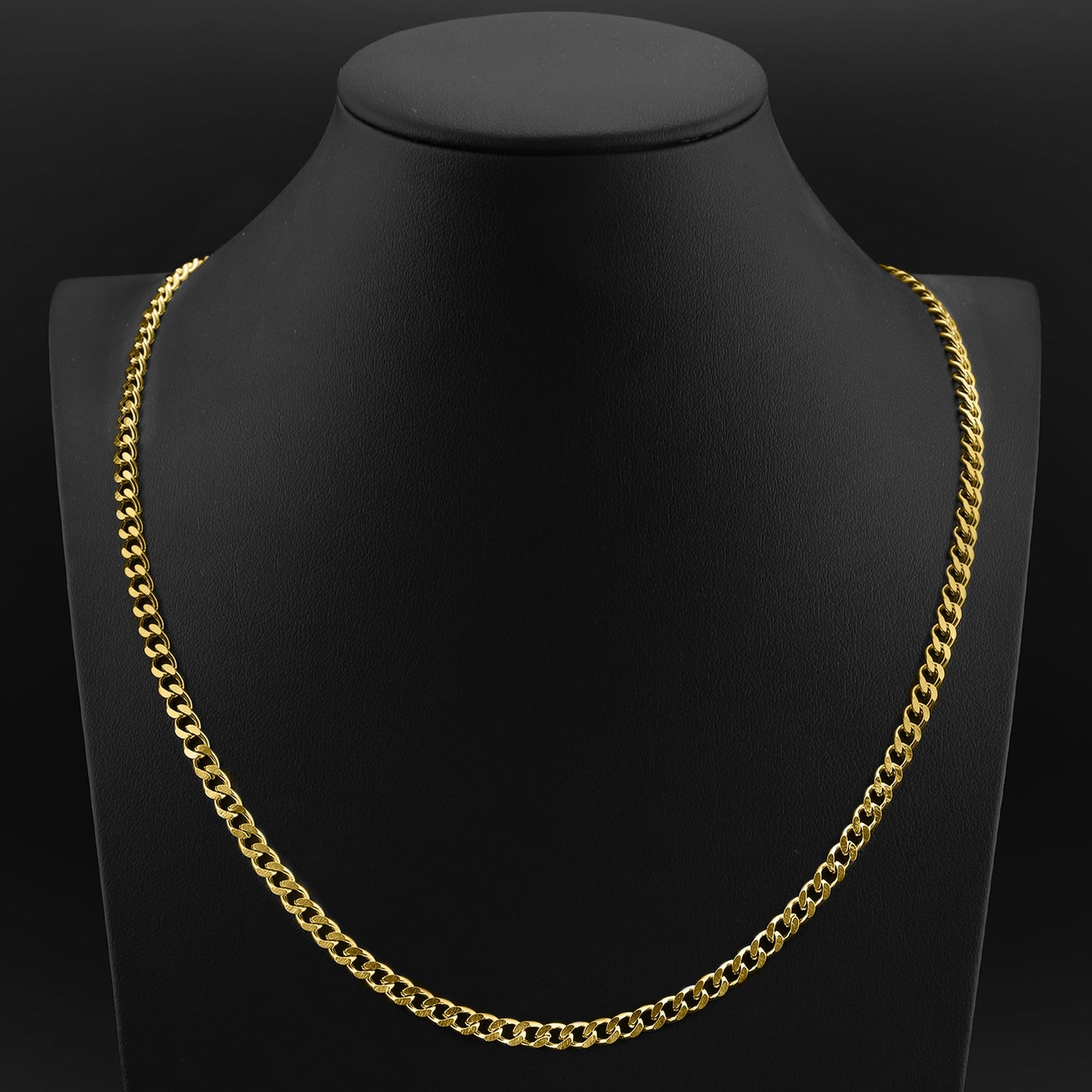 Gold Diamond Cut Curb Chain