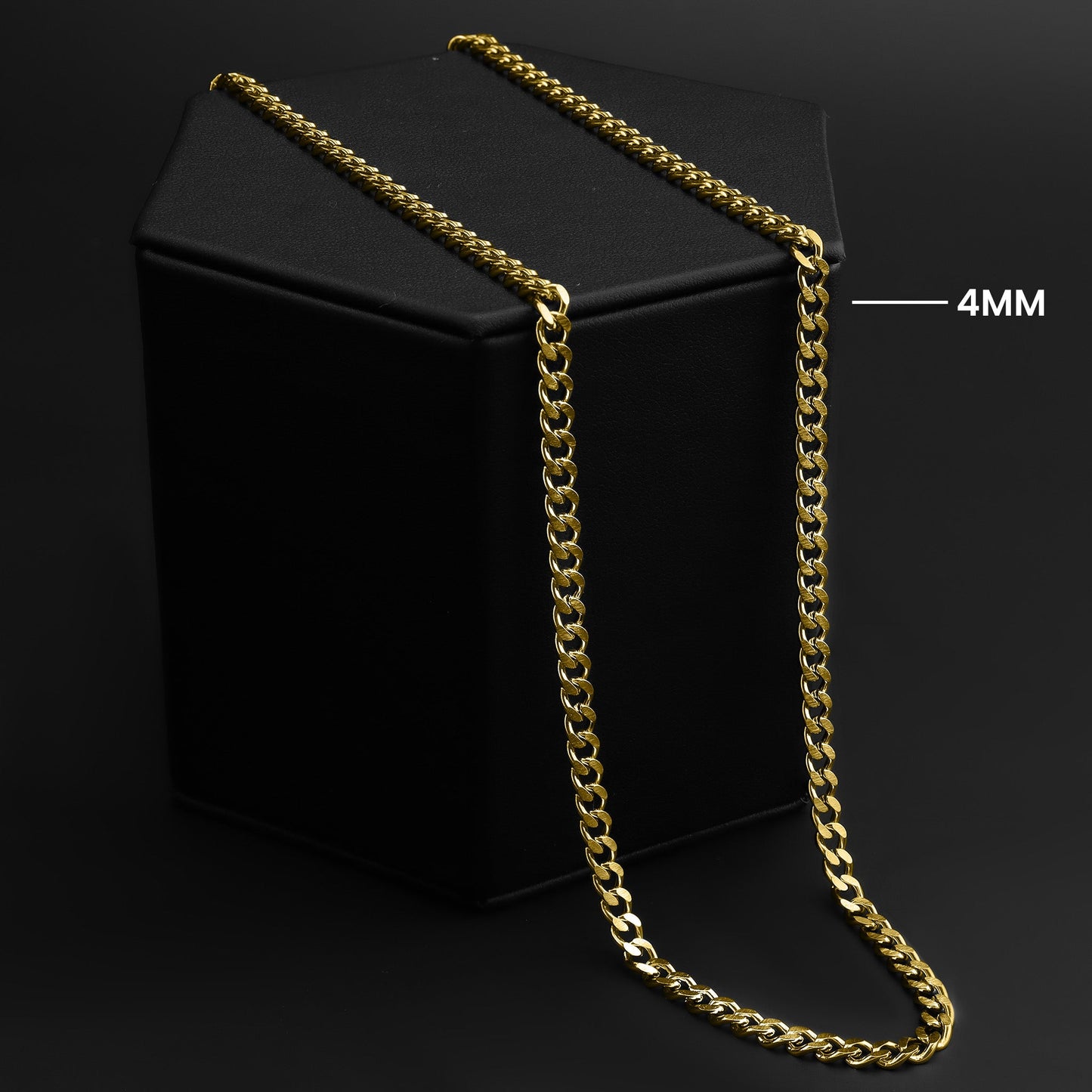 Gold Diamond Cut Curb Chain