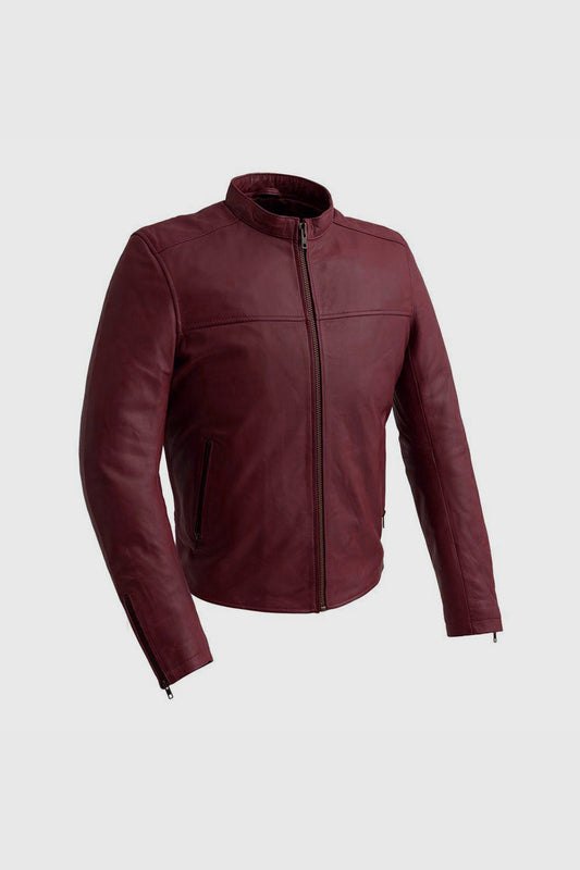 Grayson Mens Leather Jacket Oxblood Men's Leather Jacket Whet Blu NYC   