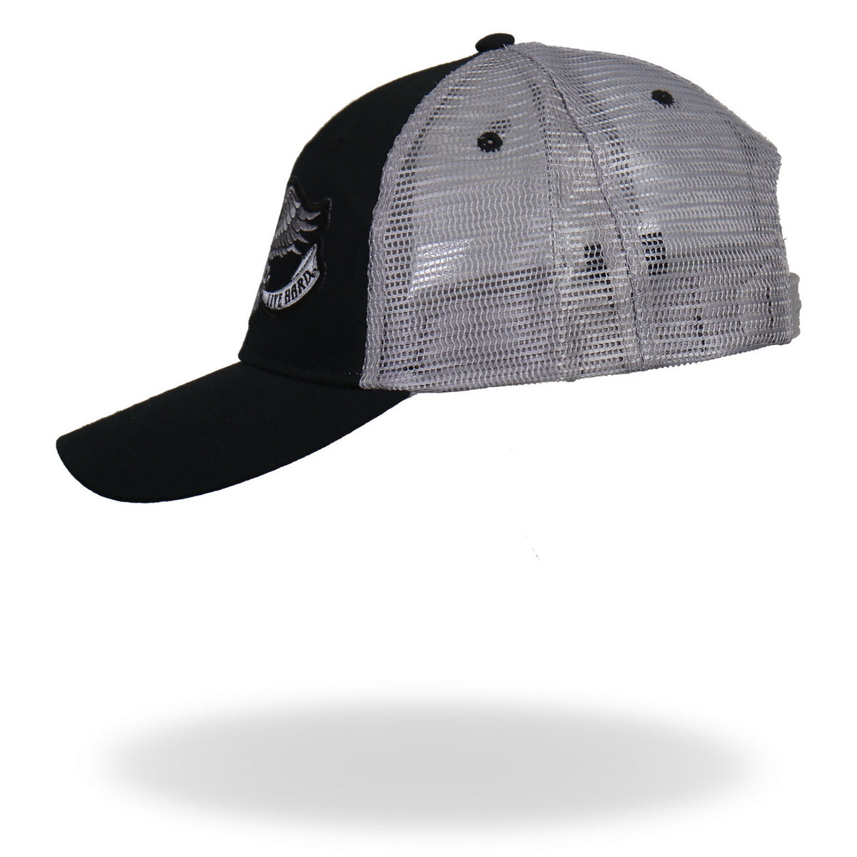 Hot Leathers GSH2006 Eagle Tattoo Trucker Black and Grey Hat