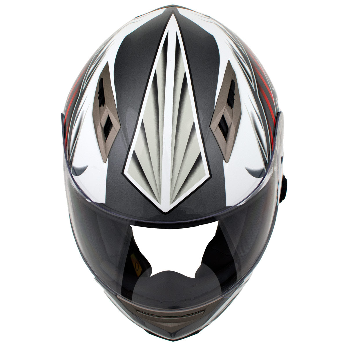 bike helmet phone call Milwaukee Helmets H520 Titanium and Red Chit-Chat Black Full Face Motorcycle Helmet w/ Intercom