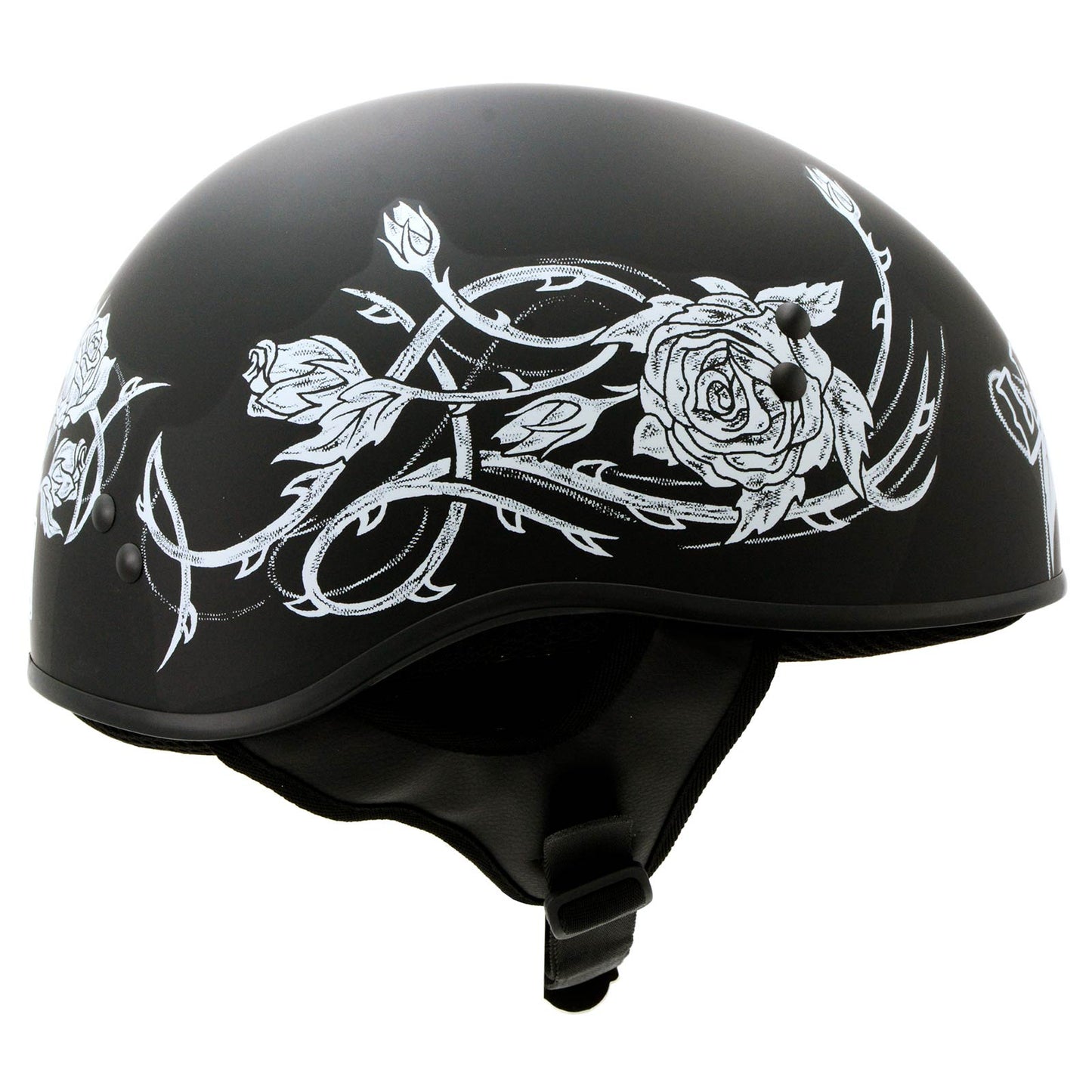 does a flat black motorcycle helmet get hot Hot Leathers HLD1021 Lady Rider Flat Black Motorcycle DOT Approved Sku – Extreme Biker Leather